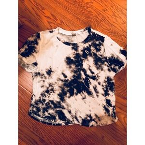 Pacsun Nollie Black & white tye dye top